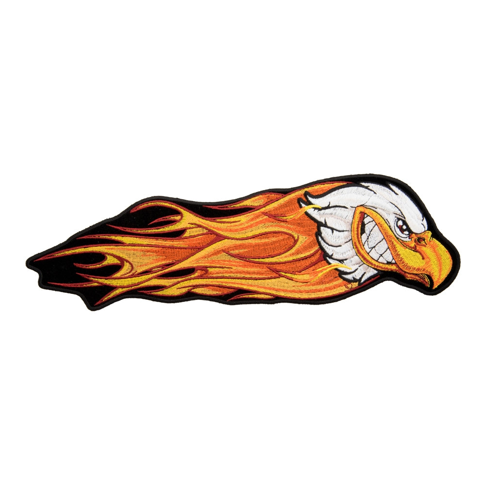 Charging Eagle Orange Flames Patch, Medium Size — product image