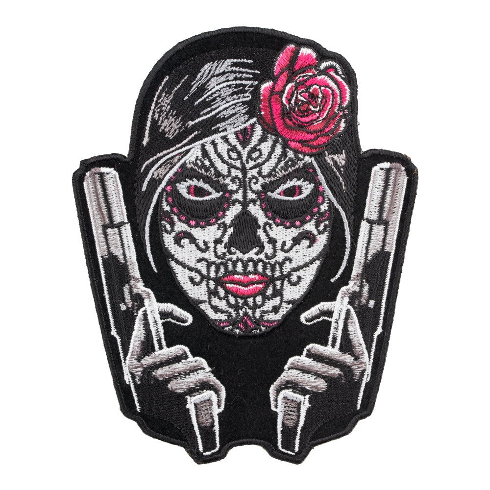 Day Of The Dead Girl Twin Guns Patch, Medium Size — product image
