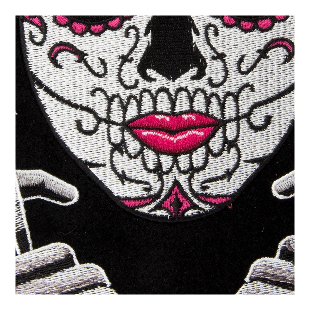 Day Of The Dead Girl Twin Guns Patch, Large Size — detail view 2