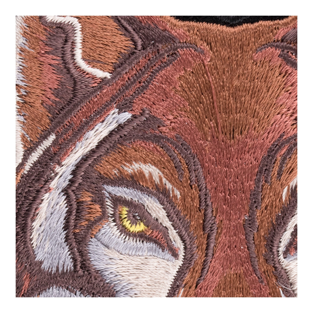 Brown Eastern Timber Wolf Patch, Medium Size — detail view 1