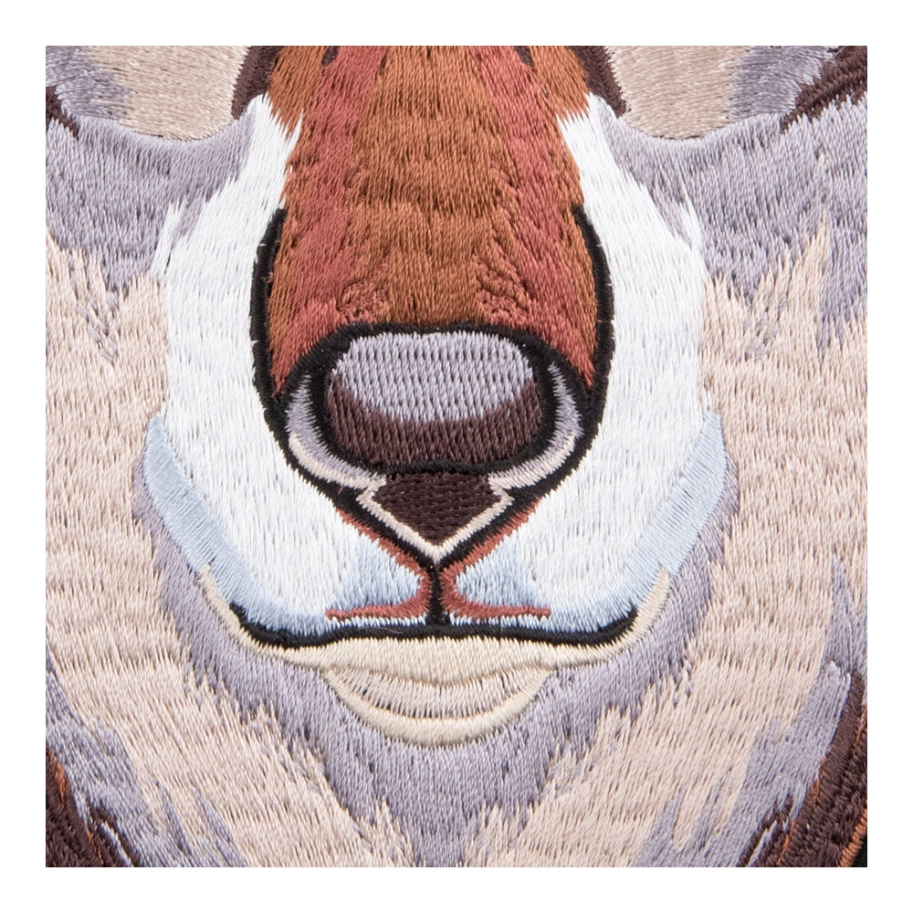 Brown Eastern Timber Wolf Patch, Large Size — detail view 1