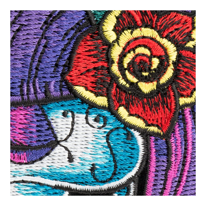 Day Of The Dead Violeta Candy Skull Patch, Small Size — detail view 1