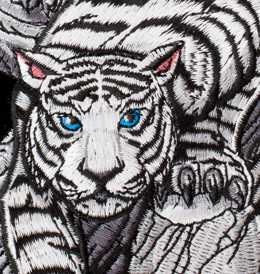 White Tiger Sakura Hanami Patch, Large Size — detail view 1