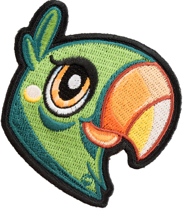 Echo The Eclectic Parrot Patch, Exotic Bird Patches — product image