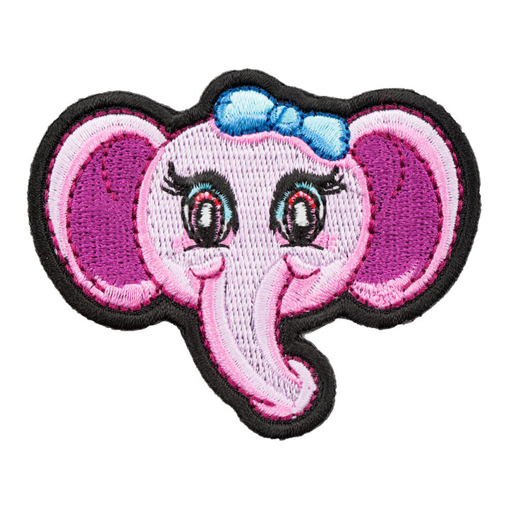 Elbertyna The Pink Elephant Patch, Zoo Animals Patches — product image