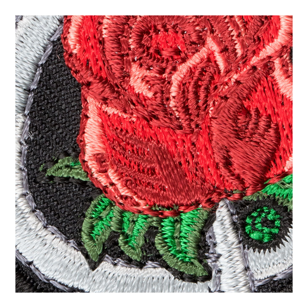 Roses Are Red Treble Clef Patch, Music Theme Patches — detail view 2