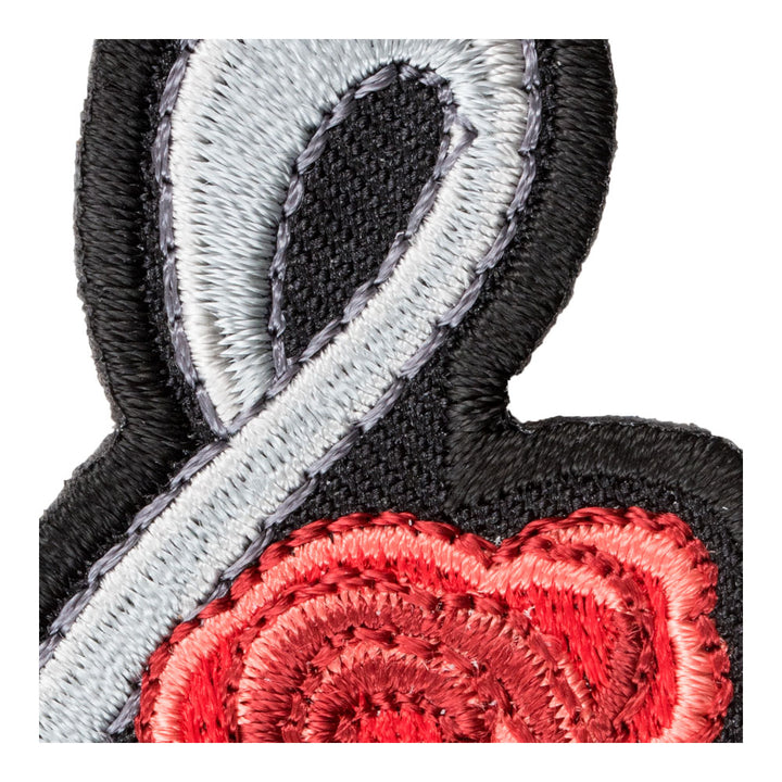 Roses Are Red Treble Clef Patch, Music Theme Patches — detail view 1