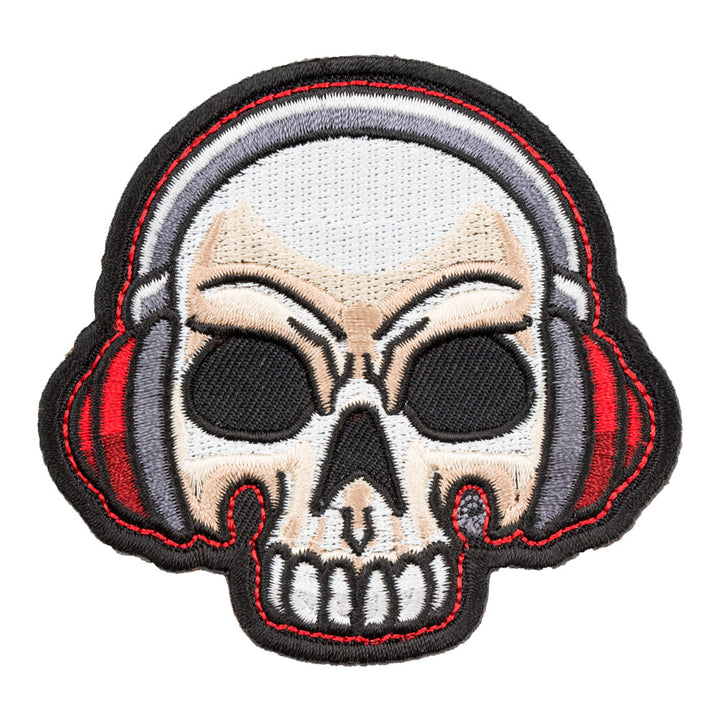Let Beatz Rock Skull &amp; Headphones Patch, Music Theme Patches — product image