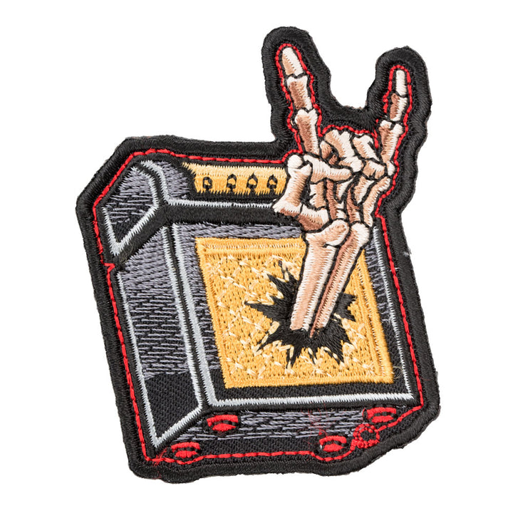 Rock On Skeleton Hand Amp Patch, Musical Instruments Patches — product image