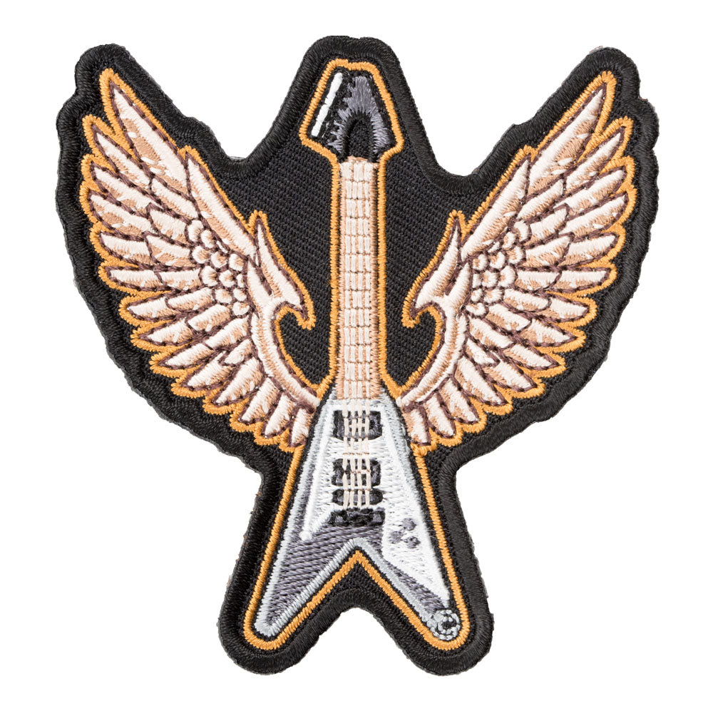 Gray Flying V Bass Guitar Patch, Musical Instruments Patches — product image