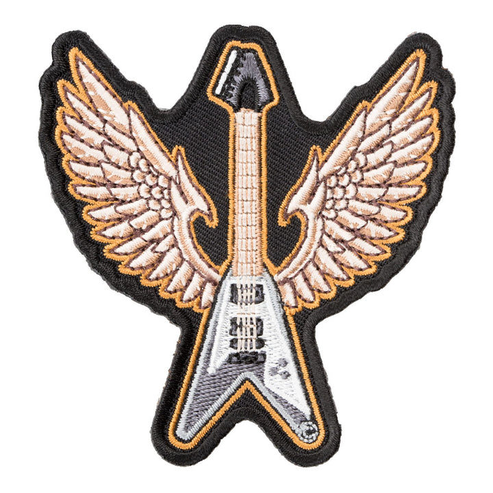 Gray Flying V Bass Guitar Patch, Musical Instruments Patches — product image