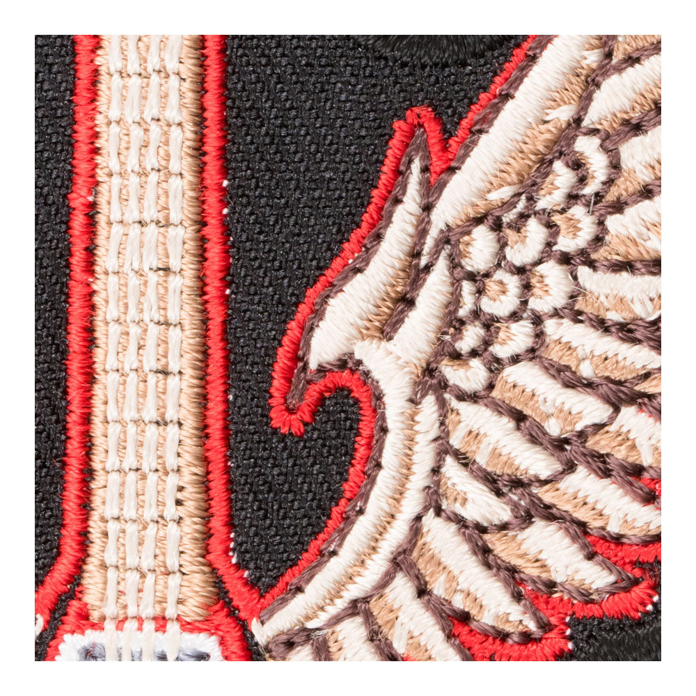 Red Flying V Bass Guitar Patch, Musical Instruments Patches — detail view 1