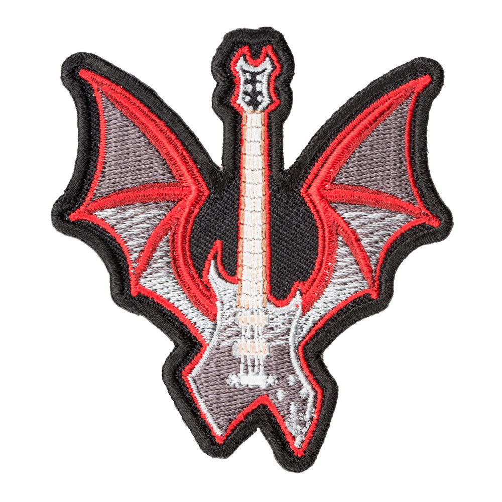 Bat-Winged Goth Bass Guitar Patch, Musical Instruments Patches — product image