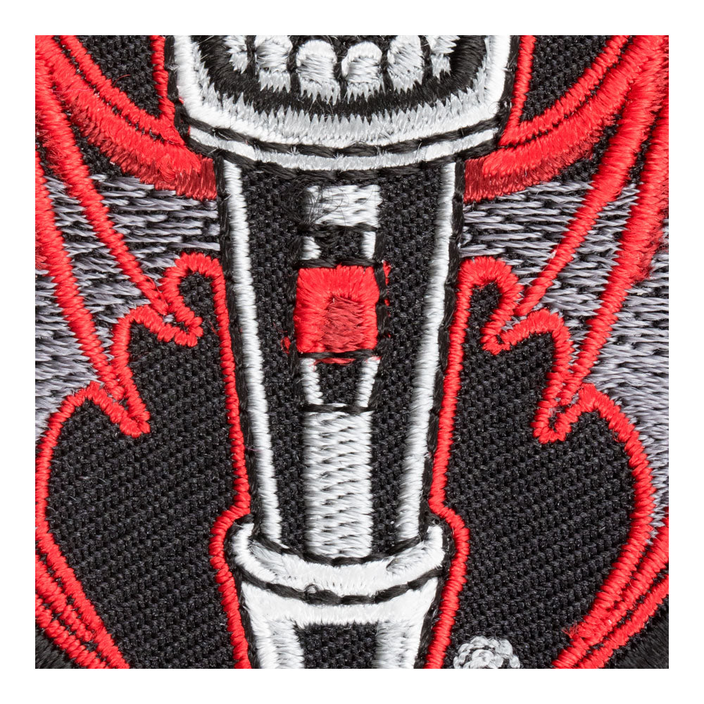 Count Mic-cula Skull &amp; Bat Wings Patch, Microphone Patches — detail view 2