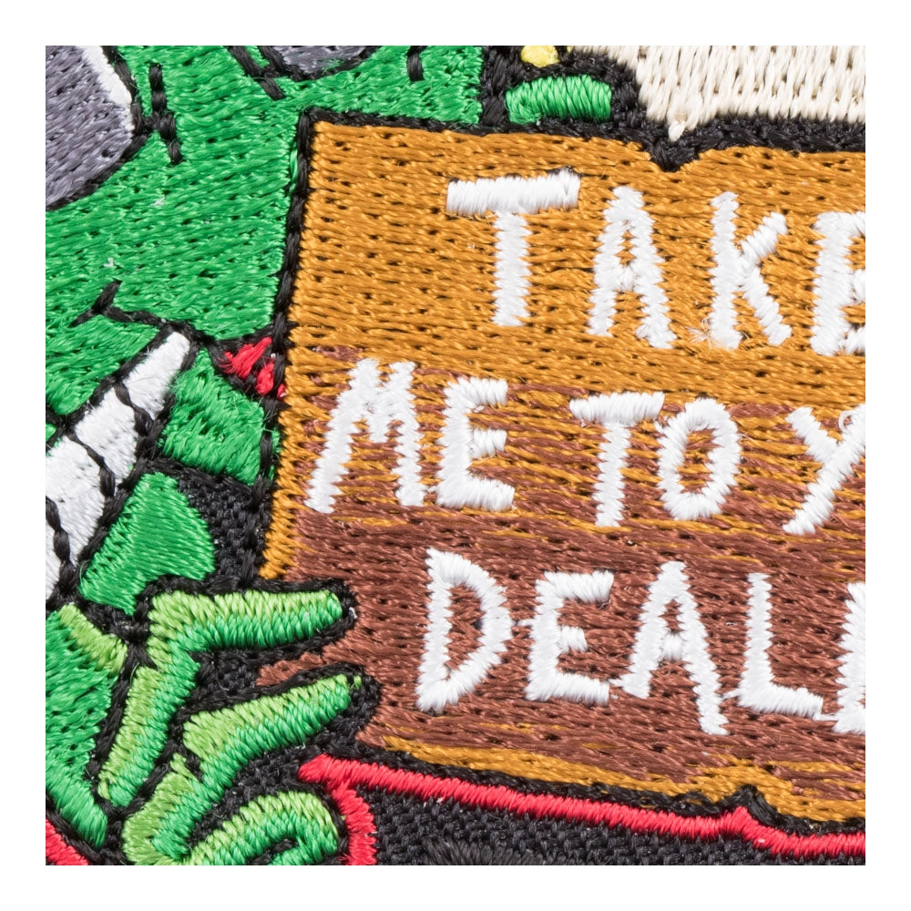 Take Me To Your Dealer Pot Smoking Alien Patch, Alien Patches — detail view 2