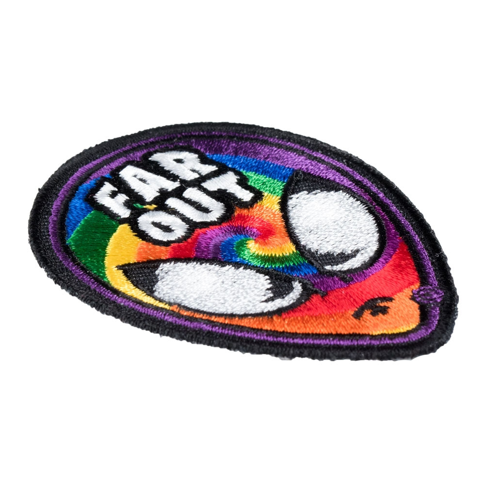 Far Out Trippy Hippie Alien Patch, Fun Alien Patches — detail view 1