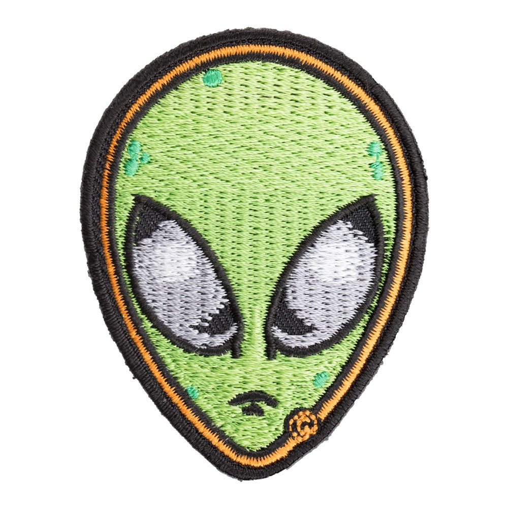 Green Extraterrestrial Alien Face Patch, Sci-Fi Patches — product image
