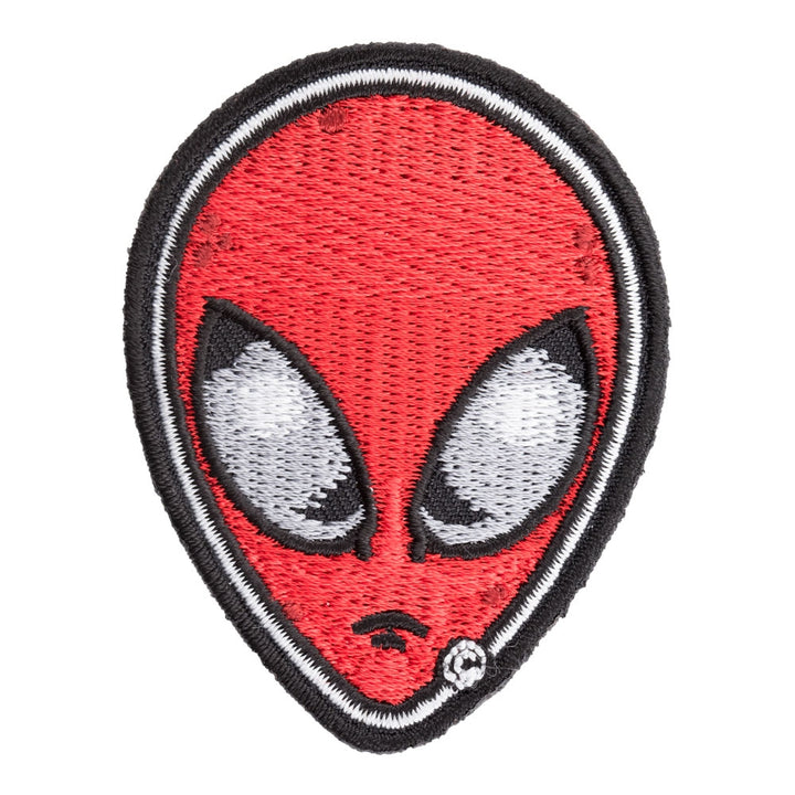 Red Extraterrestrial Alien Face Patch, Sci-Fi Patches — product image