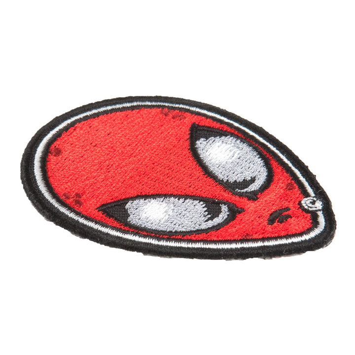 Red Extraterrestrial Alien Face Patch, Sci-Fi Patches — detail view 2