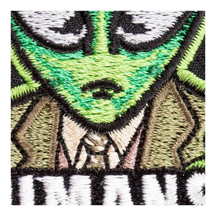 Green Alien In A Suit Patch, Fun Sci-Fi Alien Patches — detail view 1
