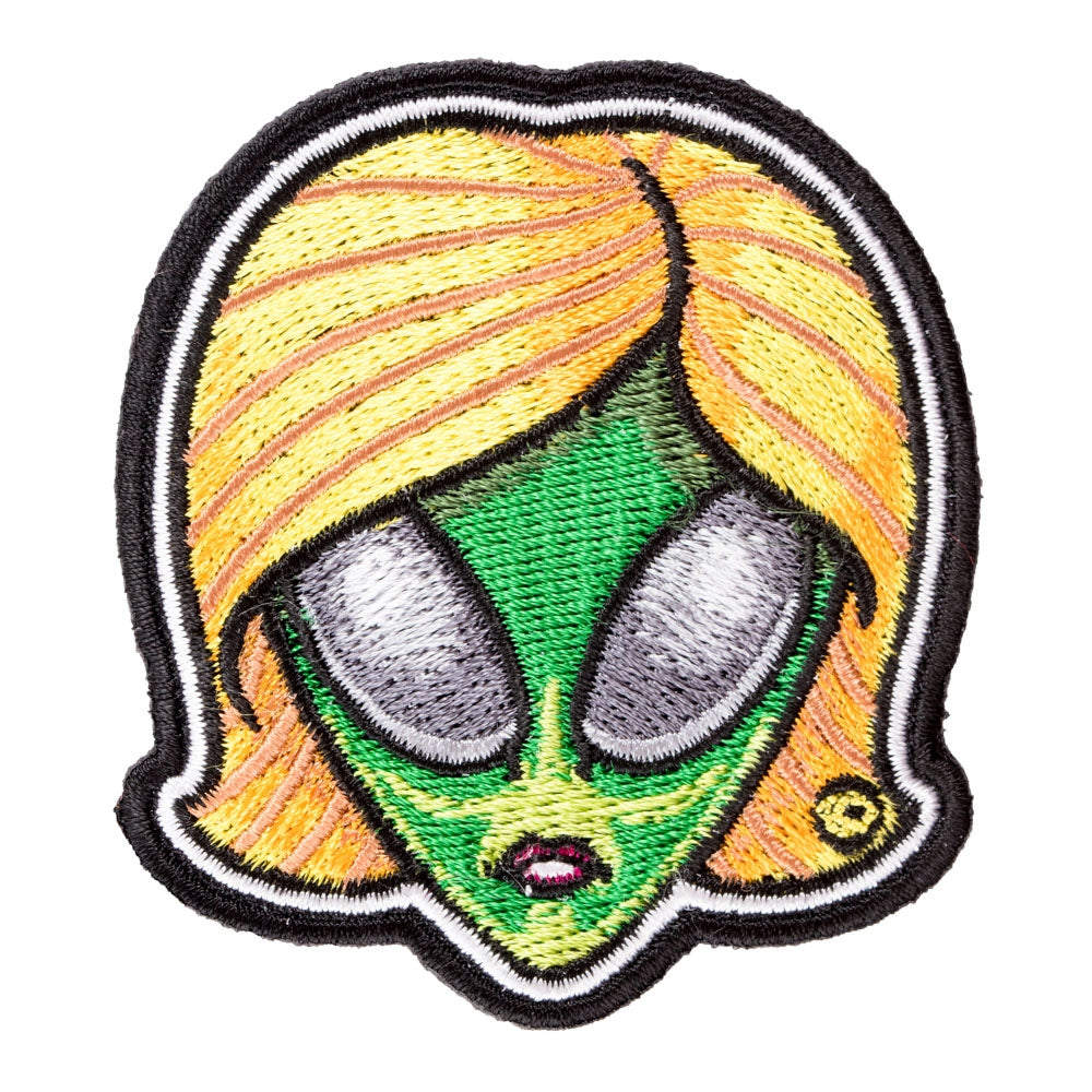 Extraterrestrial Blonde Alien Cut Out Patch, Sci-Fi Patches — product image