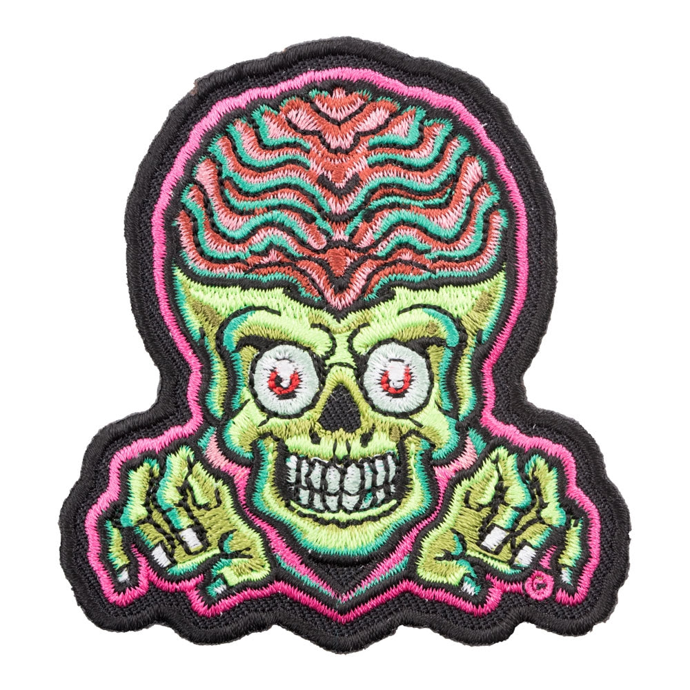 Brainy Head Green Alien Patch, Sci-Fi Alien Patches — product image
