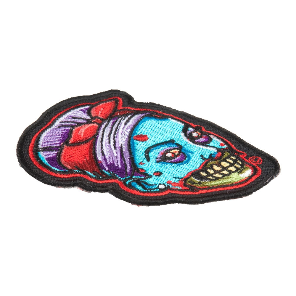 Blue In The Face She-Zombie Patch, Fun Zombie Patches — detail view 1