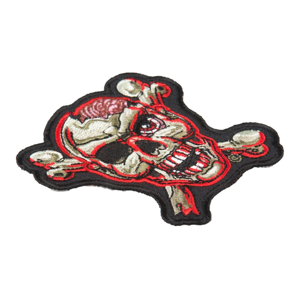 Zombie Skull &amp; Crossbones Patch, Fun Zombie Patches — detail view 2