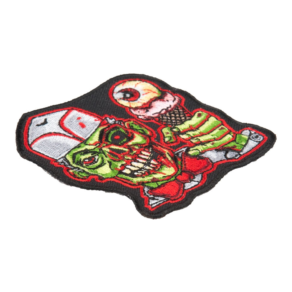 Zombie Eye Scream Cone Patch, Fun Zombie Patches — detail view 1