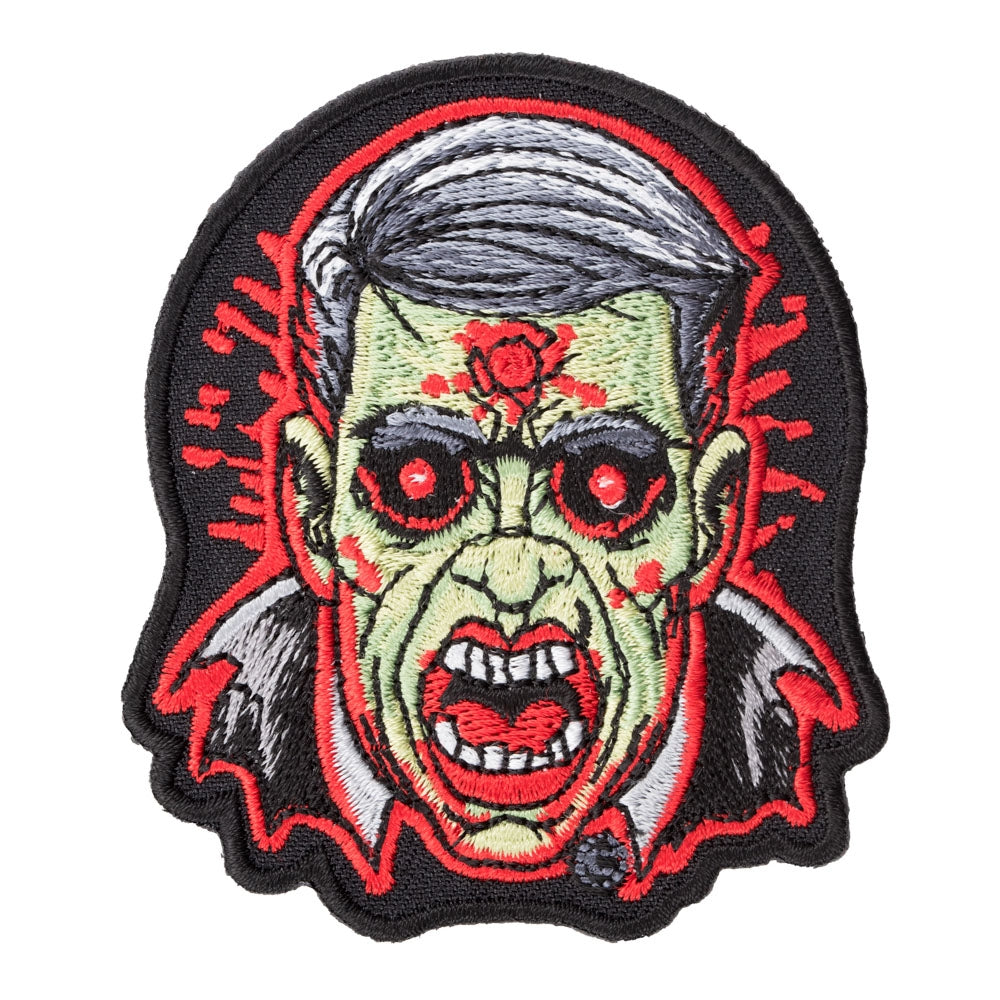 Shot In The Head Zombie Patch, Scary Zombie Patches — product image