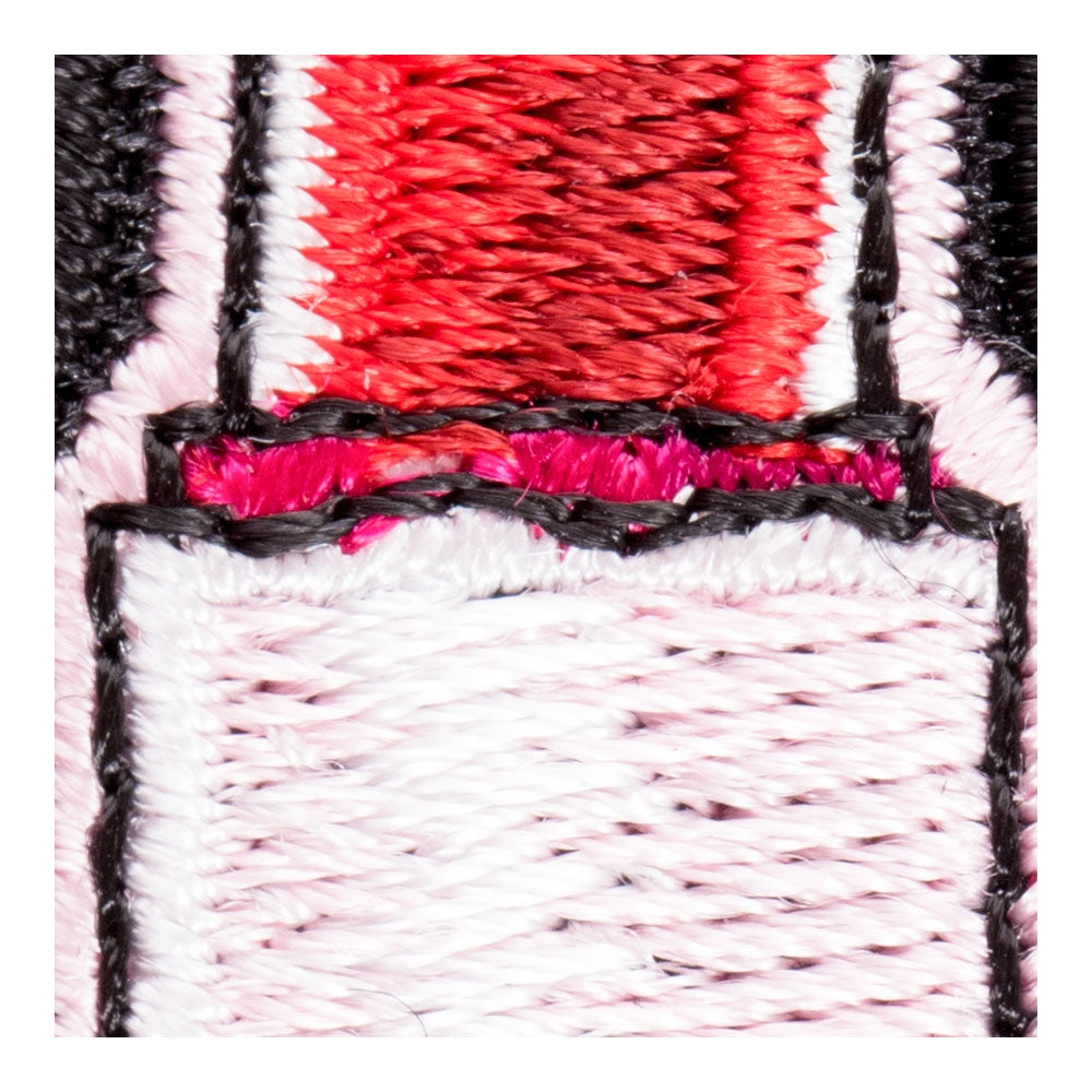 Smack Your Lips Red Lipstick Patch, Fun Ladies Patches — detail view 2