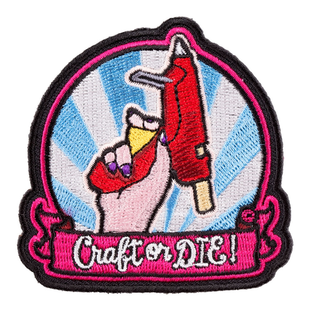 Craft Or Die Glue Gun Patch, Fun Ladies Patches — product image