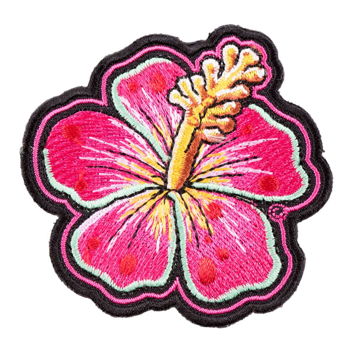 Pink Hibiscus Friendship Patch, Ladies Flower Patches — product image