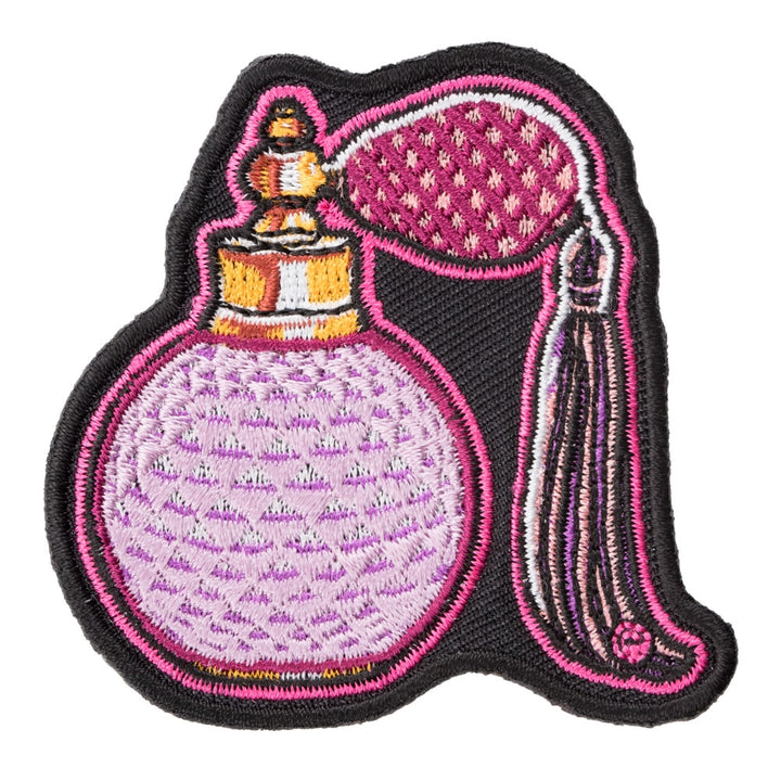 Pink Glitz &amp; Glam Perfume Bottle Patch, Ladies Patches — product image