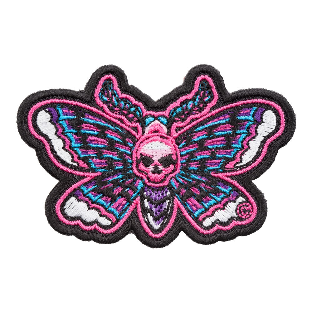 Skulled Pink Spotted Hawkmoth Patch, Butterfly Patches — product image