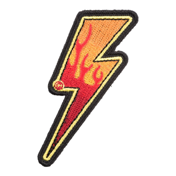Flaming Lightning Bolt Right Patch, Lightning Patches — product image