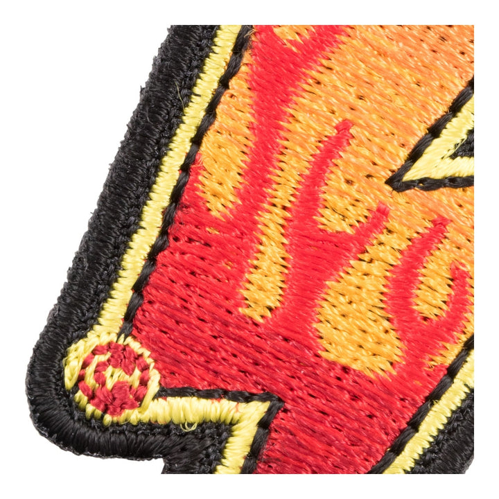 Flaming Lightning Bolt Right Patch, Lightning Patches — detail view 2