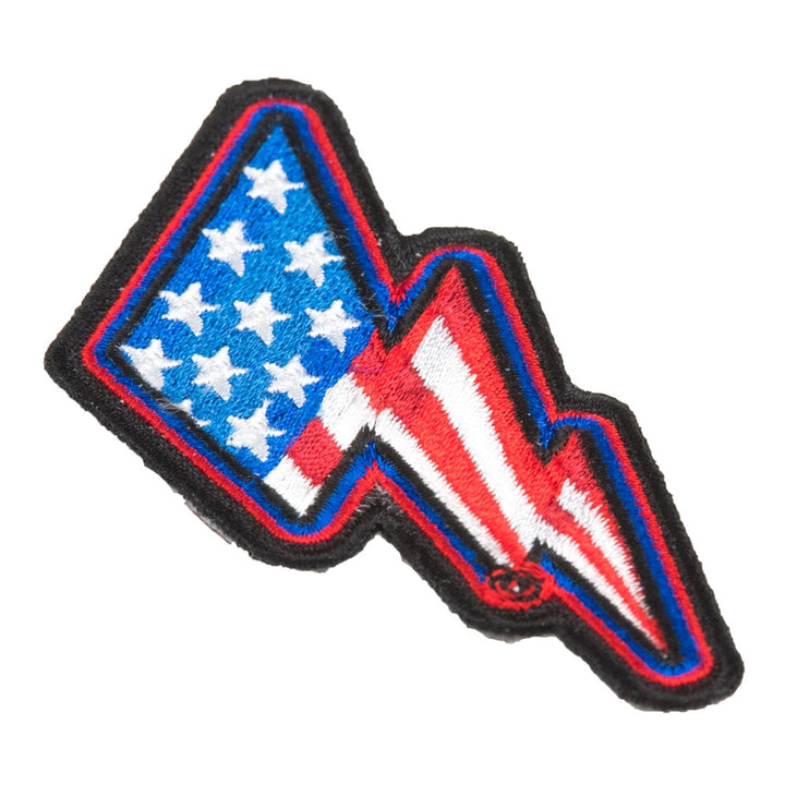 American Pride Lightning Bolt Right Patch, Lightning Patches — detail view 2