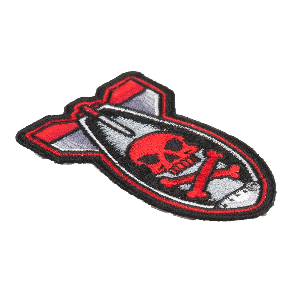 Missile Bomb Skull &amp; Crossbones Patch, Warhead Bomb Patches — detail view 2