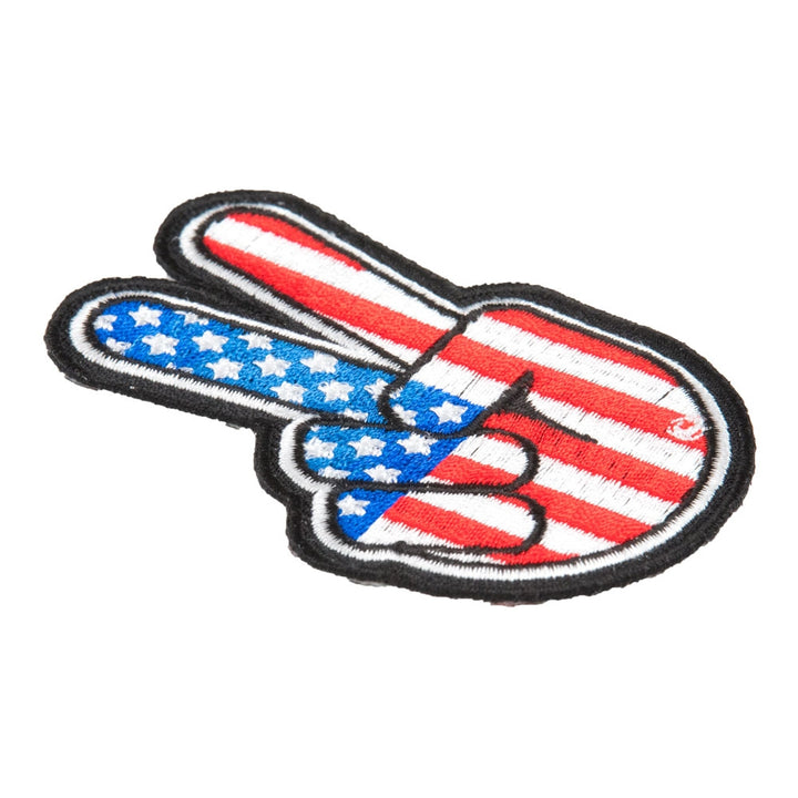 American Peace Sign Patch, Patriotic US Flag Patches — detail view 2
