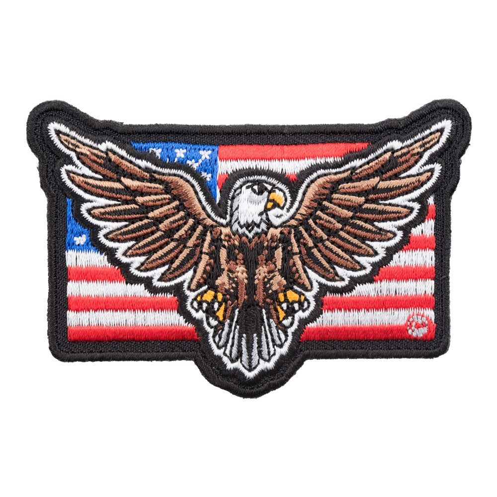 Ascending Eagle American Flag Patch, Patriotic US Flag Patches — product image