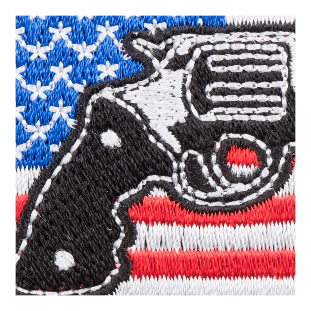 American Flag Revolver Patch, Patriotic US Flag Patches — detail view 1