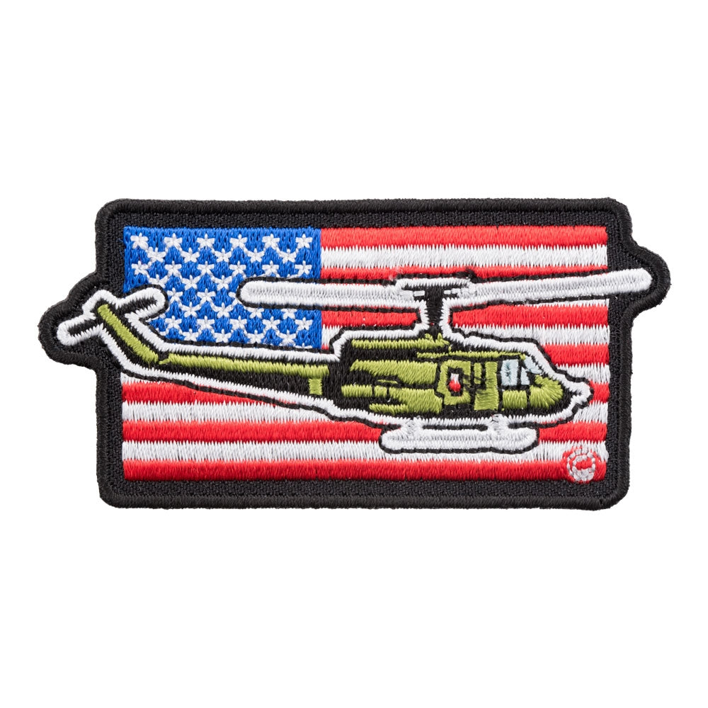 American Flag Military Helicopter Patch, Patriotic US Flag Patches — product image