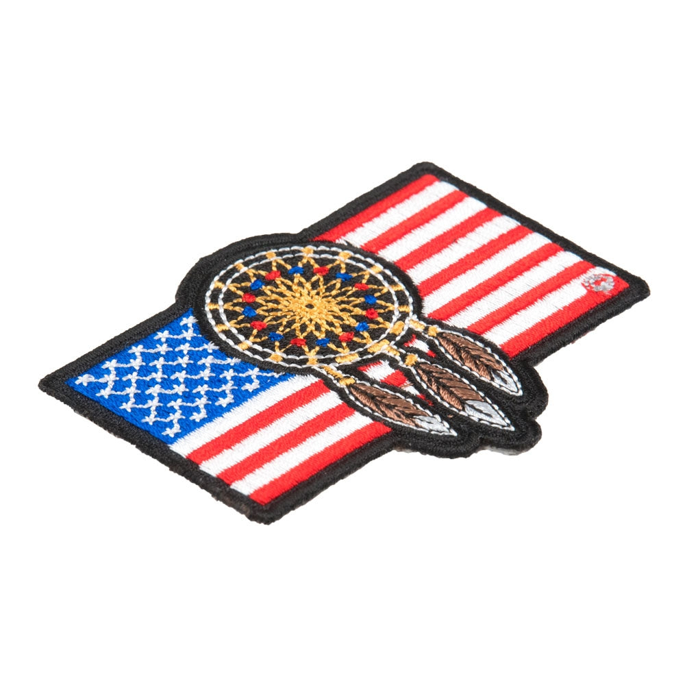 Dreamcatcher American Flag Patch, Patriotic US Flag Patches — detail view 2