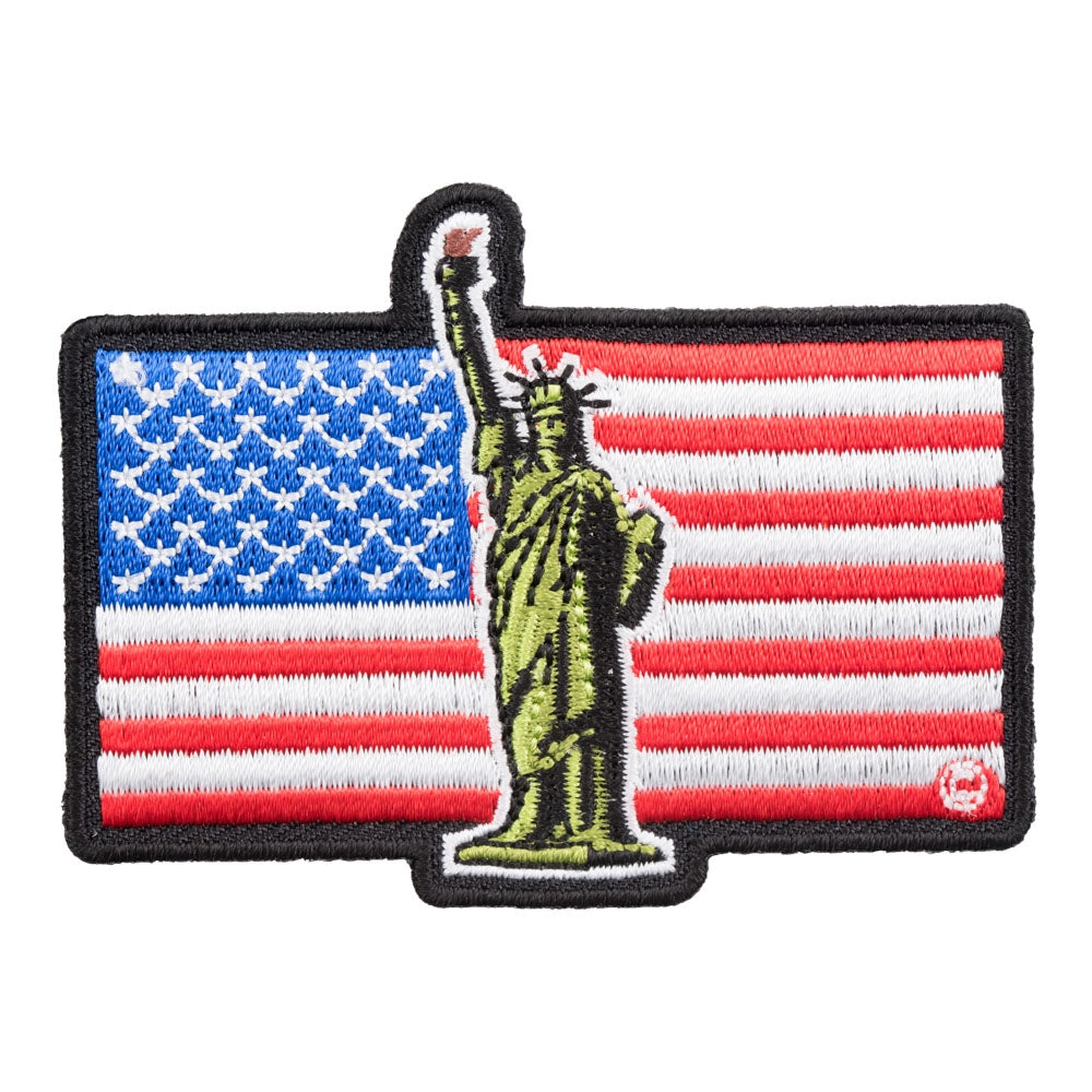 Lady Liberty American Flag Patch, Patriotic US Flag Patches — product image