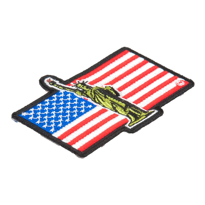 Lady Liberty American Flag Patch, Patriotic US Flag Patches — detail view 2
