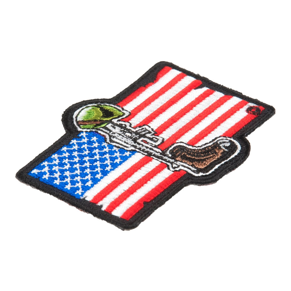 American Flag Fallen Soldier Patch, Fallen Heroes Patches — detail view 2