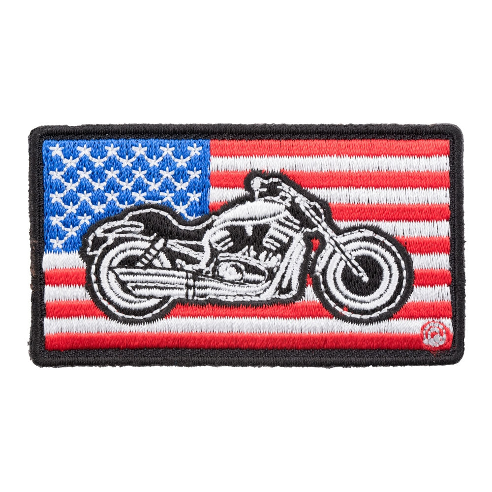 American Flag Motorcycle Patch, Patriotic US Flag Patches — product image
