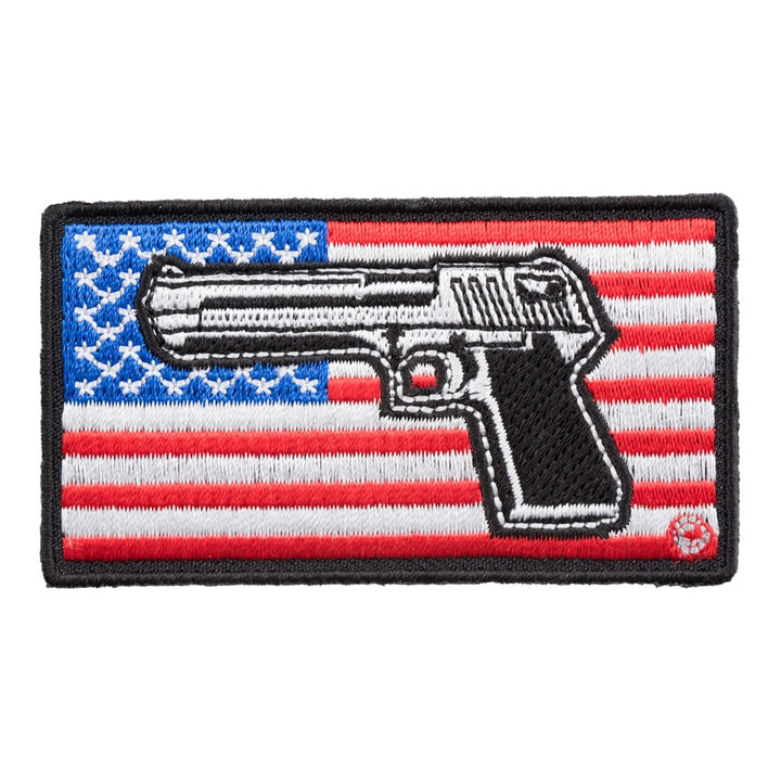 American Flag Pistol Patch, Patriotic US Flag Patches — product image