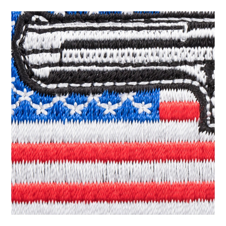 American Flag Pistol Patch, Patriotic US Flag Patches — detail view 2